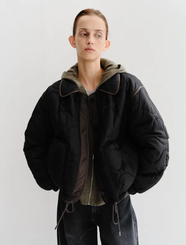 Nola Reversible Quilt Jacket (Black)