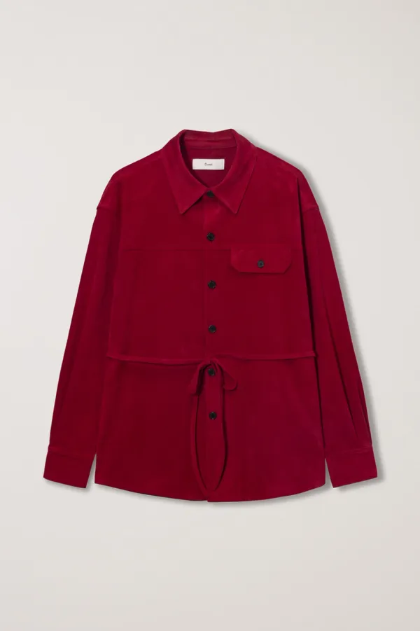 UNISEX ALTER-SUEDE SHIRT DEEP RED_UDSH5C105R2