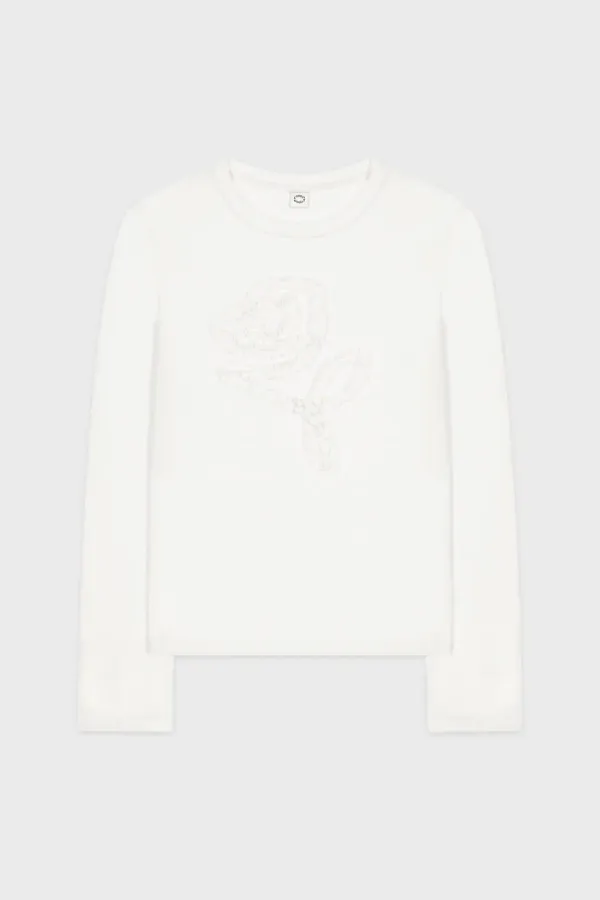 Rose Frill Long Sleeve (Cream)