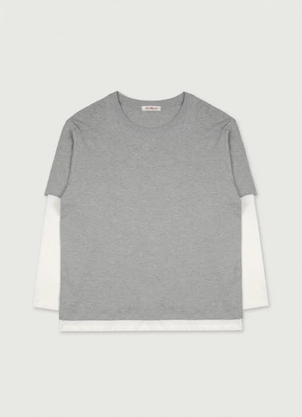 2nd/ Layered Long Sleeve Tee [gray]