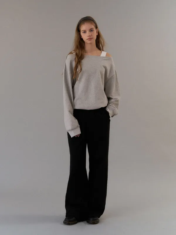 artisan cut detail sweatpants (black)