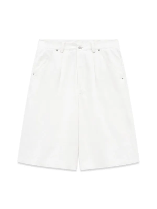 RIVET MIXED BERMUDA PANTS (WHITE)