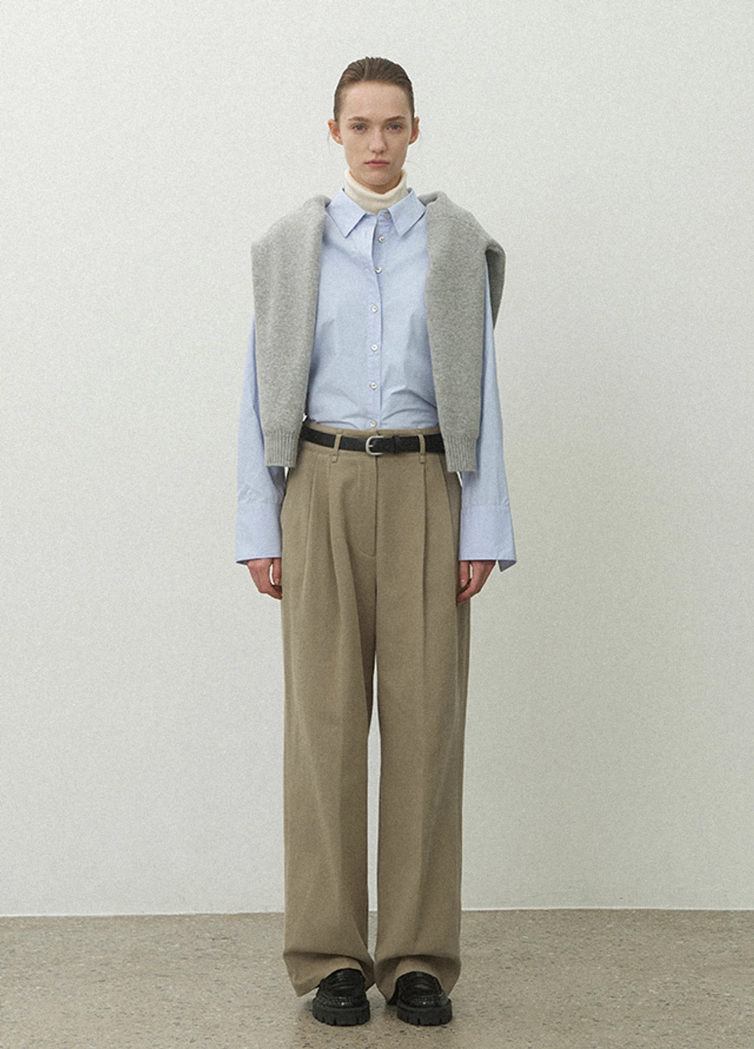 아뜰리에 나인 (Z-PT-5610)ESSENTIAL WARM CHINO TWO-TUCK PANTS S 상품 이미지 3