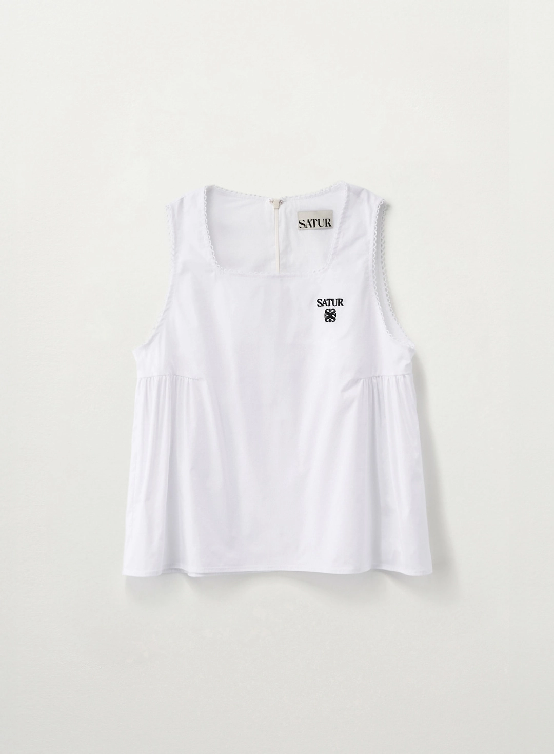 세터 (W) Flare Sleeveless Blouse - White 상품 이미지 1