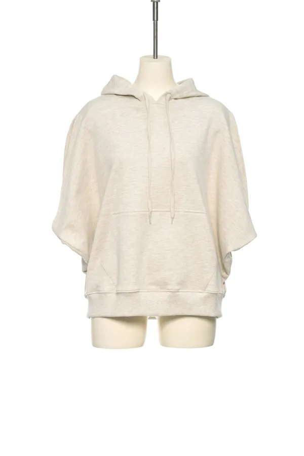 SS25 IVORY RELAXED CROPPED HOODIE