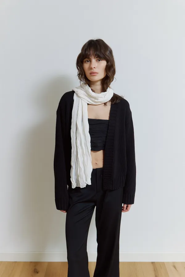 Kea Cotton Cardigan in Black