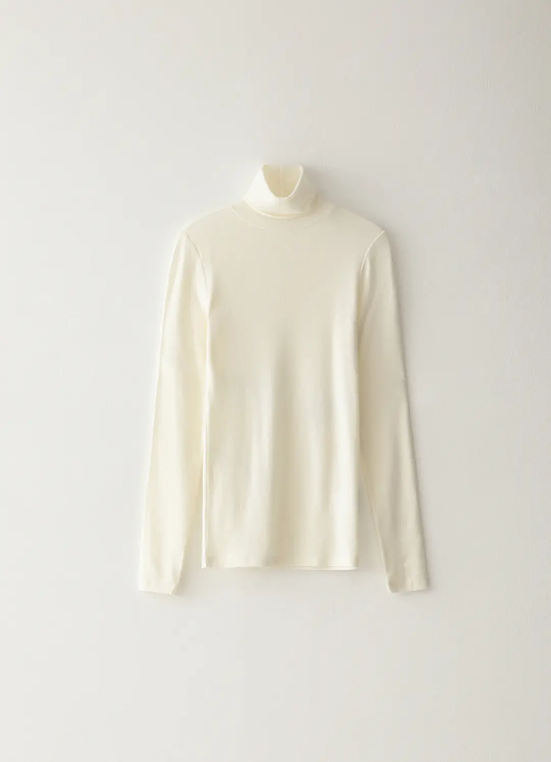 페블엠 10TH / Tencel Turtleneck T-shirt - Ivory 상품 이미지 1