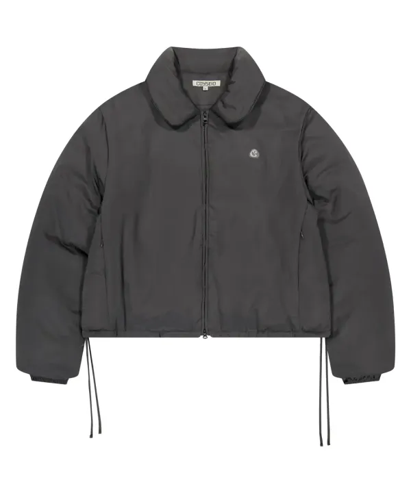 SOLID PADDED JACKET GREY