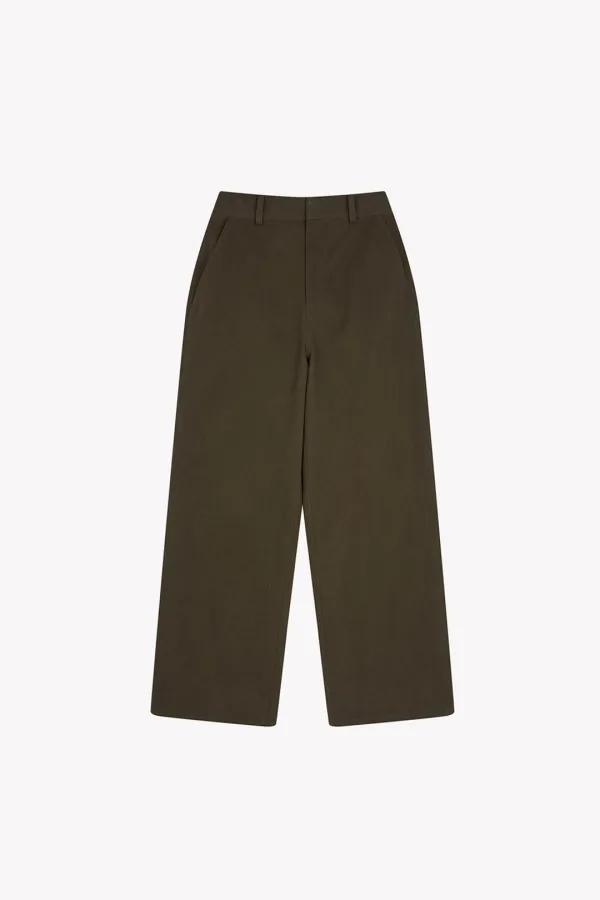 Rones Peached Cotton Pants (Brown)