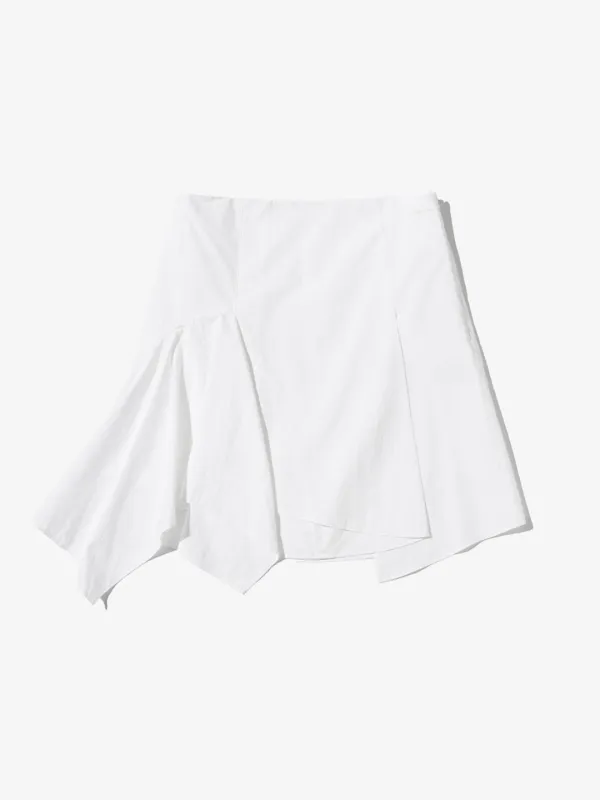 언발 드레이프 스커트_WHITE