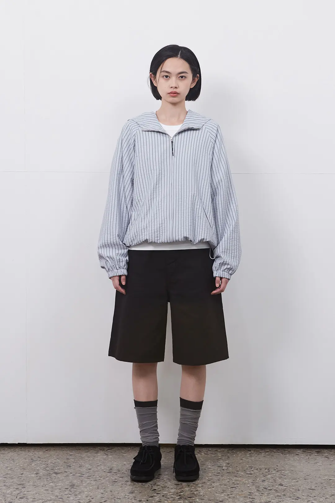 오헤시오 STRIPE HOODED WINDBREAKER JUMPER, SKYBLUE 상품 이미지 2