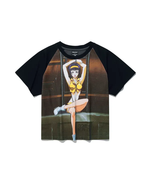 x cowboy bebop faye raglan crop tee[charcoal]