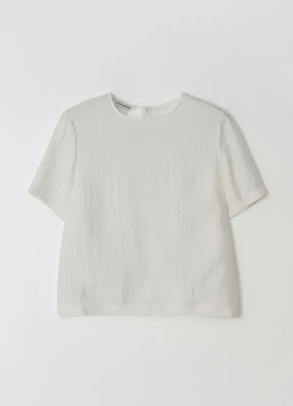 [9차] CRACK HALF SLEEVES BLOUSE_WHITE