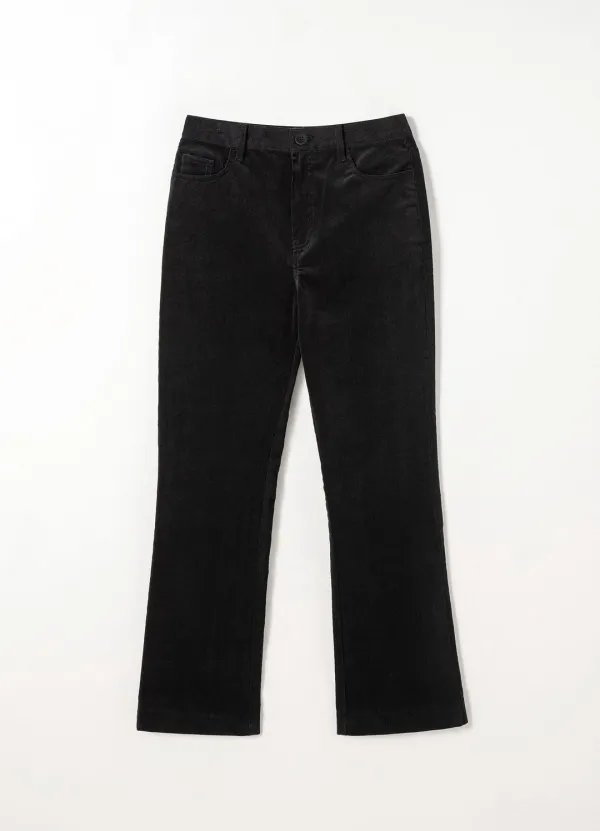 Eddie Corduroy Bootcut Pants(Black)