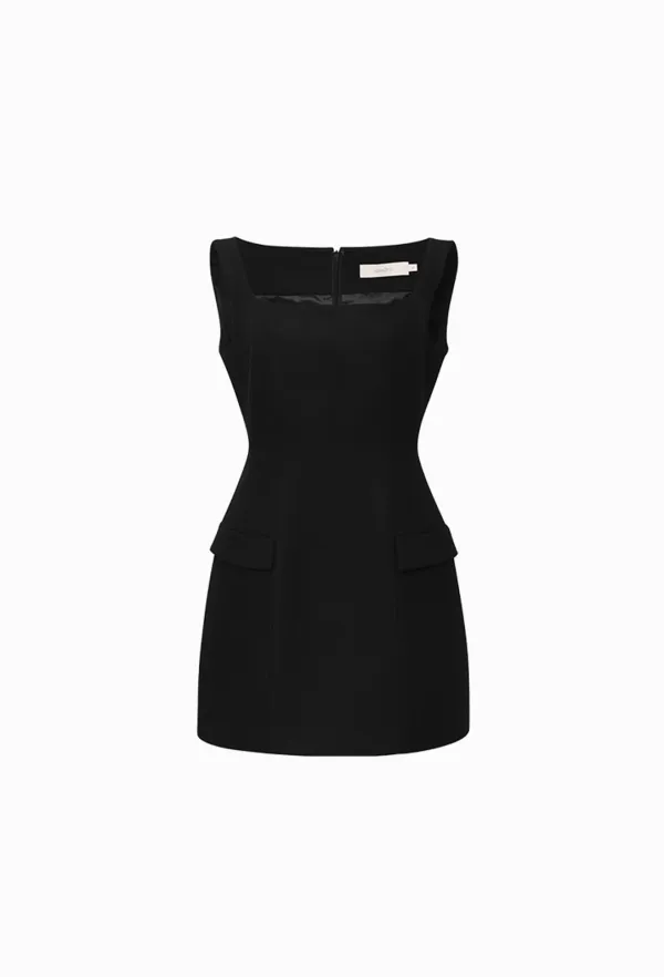 Odette Wool Mini One-piece (Black)