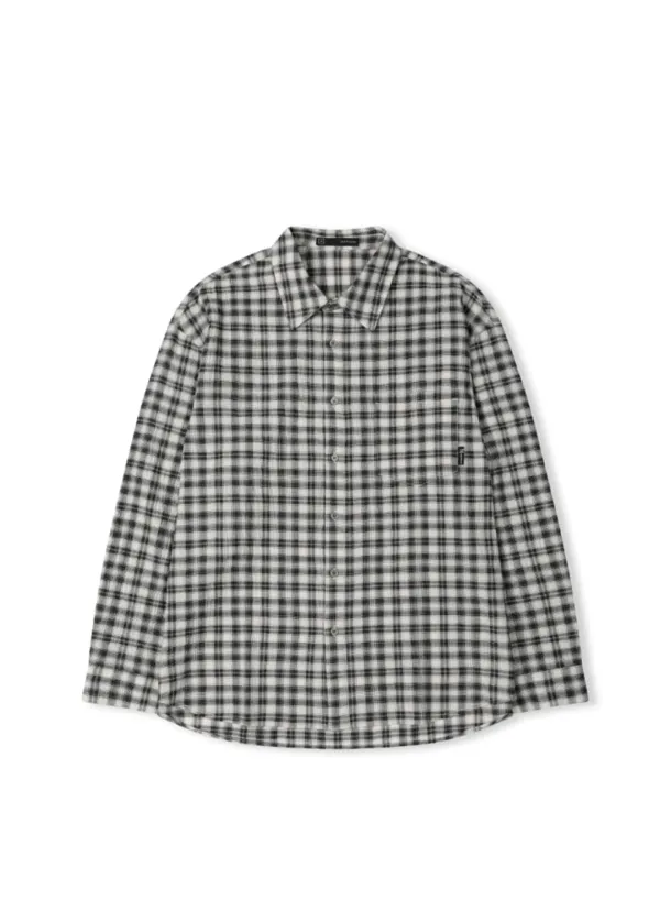 시어서커 포그 체크 셔츠 [BLACK]