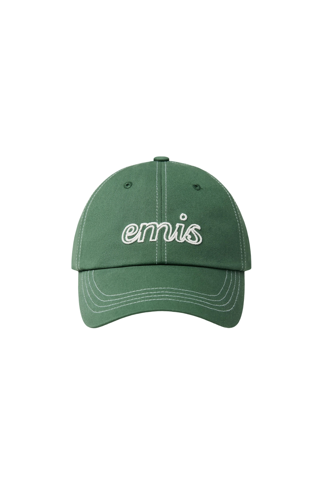이미스 LETTERING LOGO WHITE STITCH BALL CAP-GREEN 상품 이미지 3