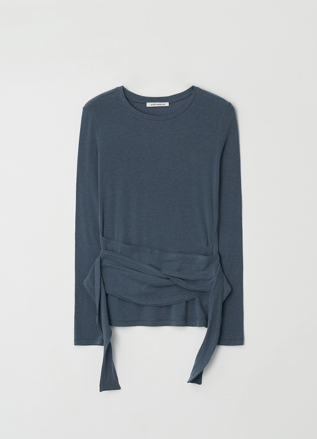 스텝어라운드 Waist wrap round wool t-shirts_M/BLUE 상품 이미지 1