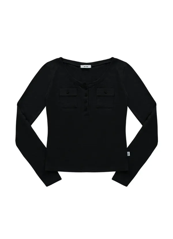 ATLANTA POCKET TEE / BLACK