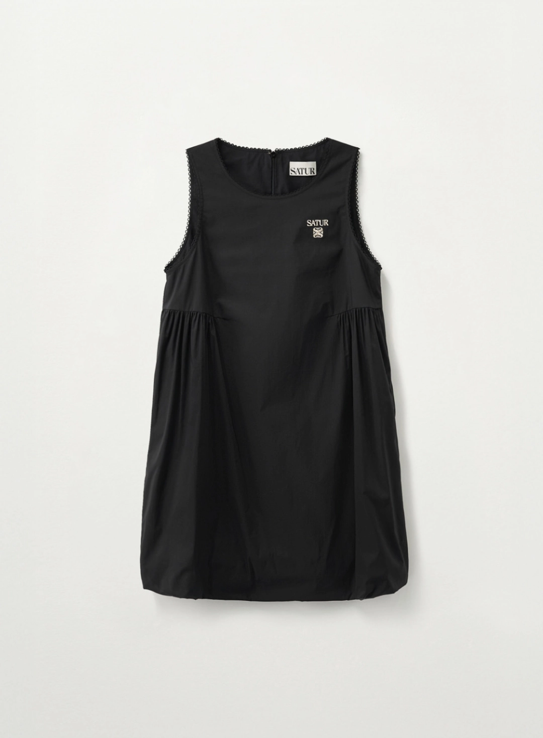 세터 (W) Balloon Sleeveless One-piece - Black 상품 이미지 1