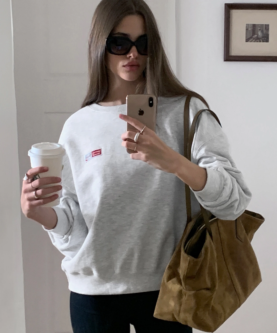 비터셀즈 Loose Fit Essential Sweat Shirt-Light Grey 상품 이미지 2