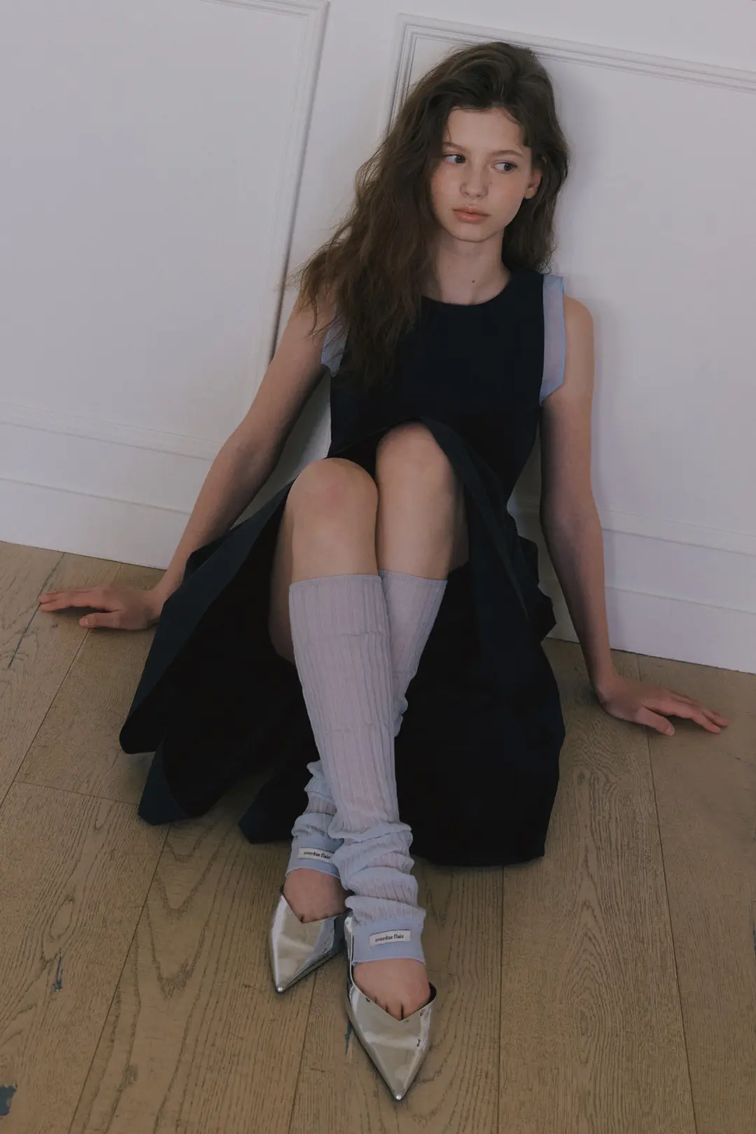 오버듀플레어 [EXCLUSIVE]SHEER RIBBED LEG WARMER_BABY BLUE 상품 이미지 2