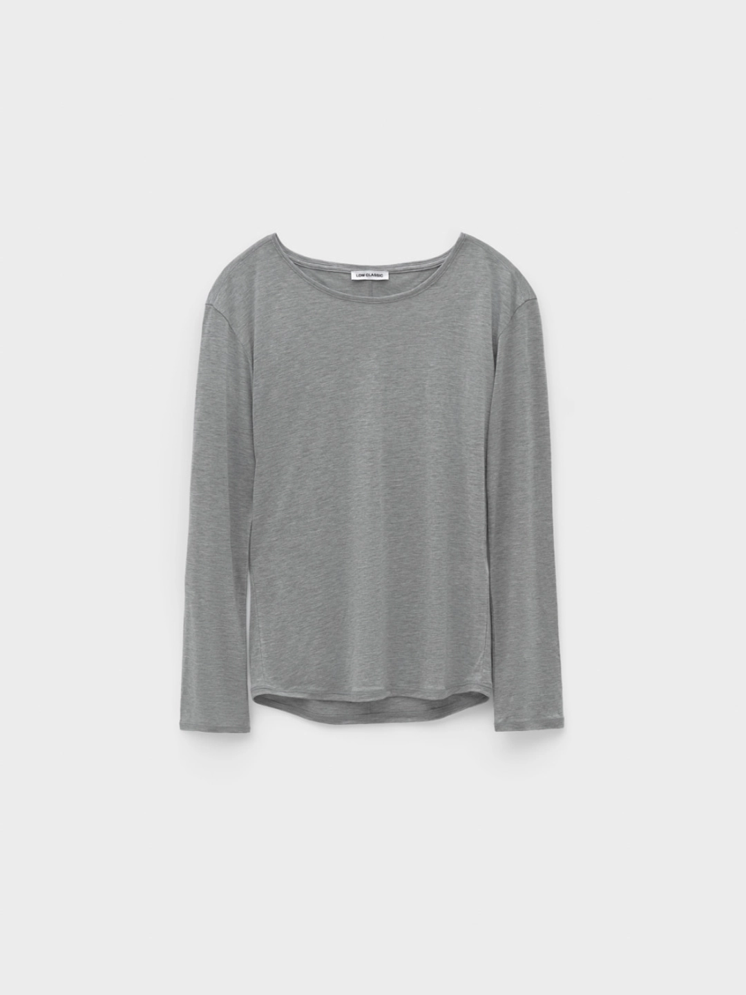 로우클래식 Sheer Long Sleeve T-Shirt_Melange Grey 상품 이미지 1