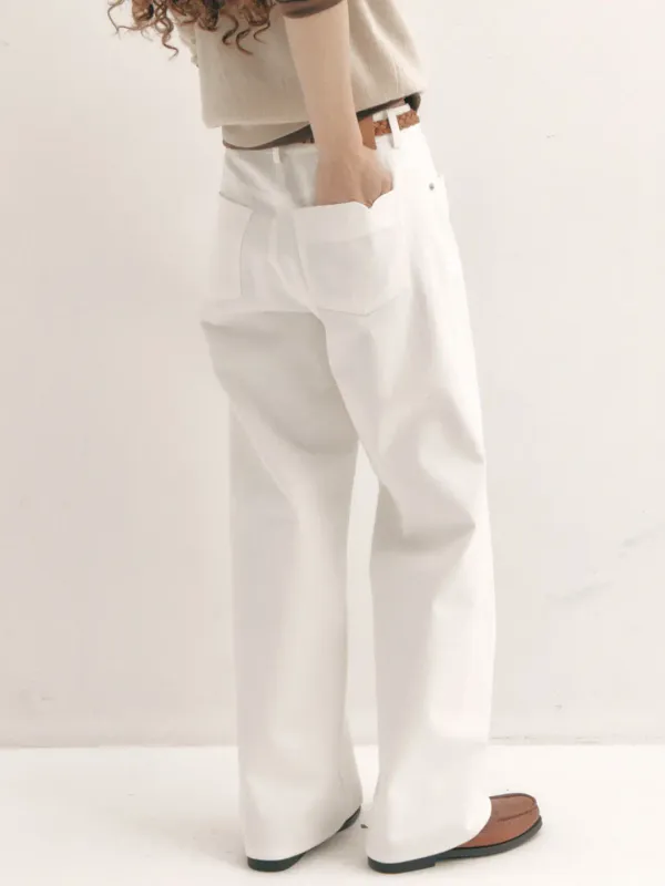 Heart Pocket Cotton Pants_Loose Fit(2color)