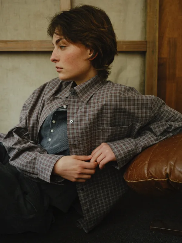 Easy Check Shirt (mint brown)