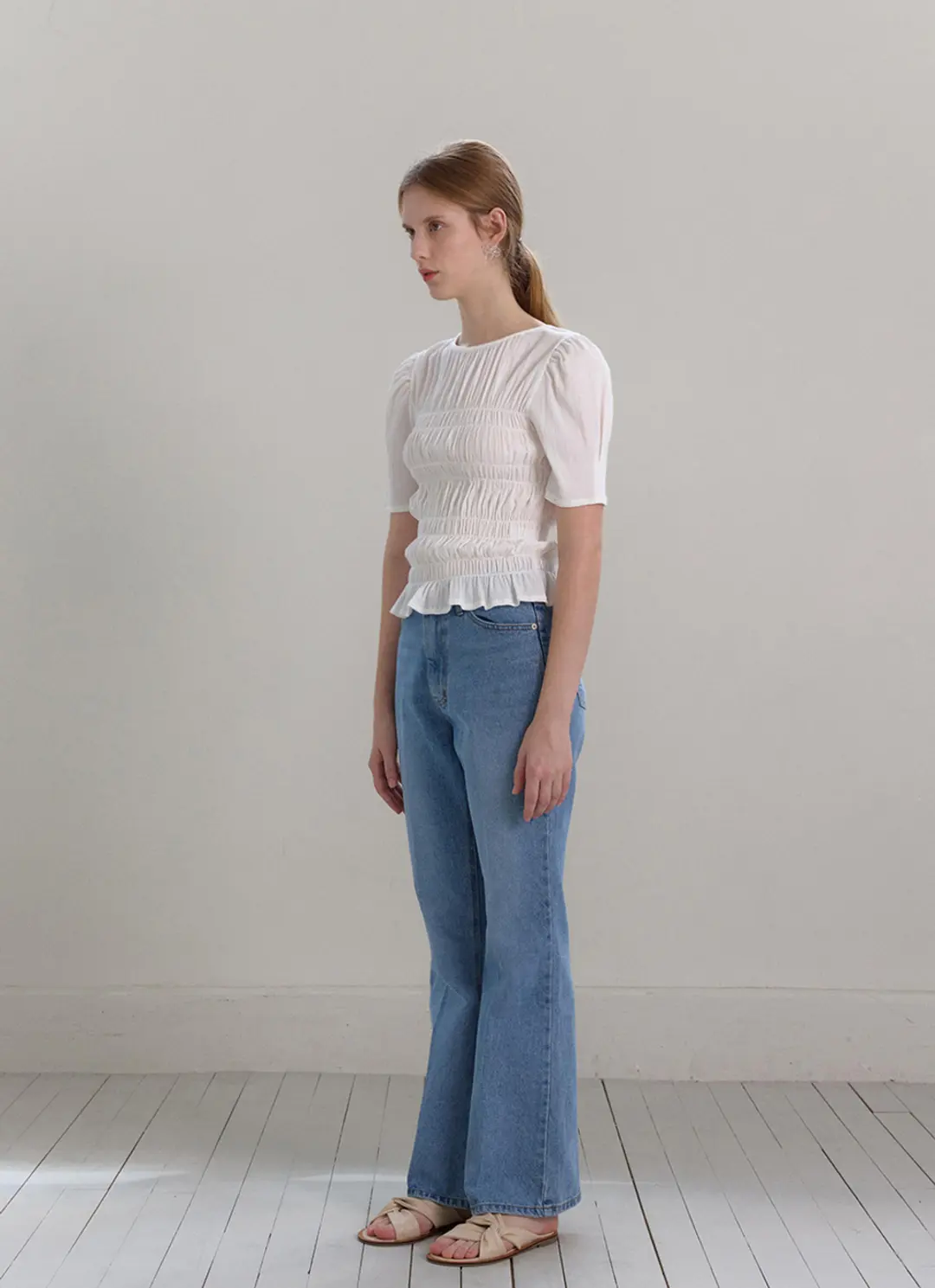 오브오브 Slim Boots Cut Denim_Light Blue 상품 이미지 2