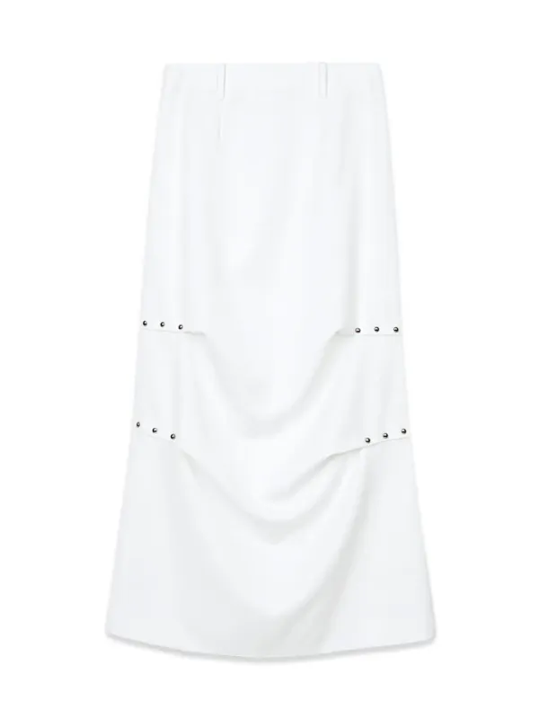 RIVET LONG SKIRT (WHITE)