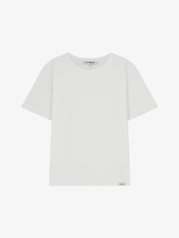 슬라브 루즈핏 반팔 티셔츠_WHITE