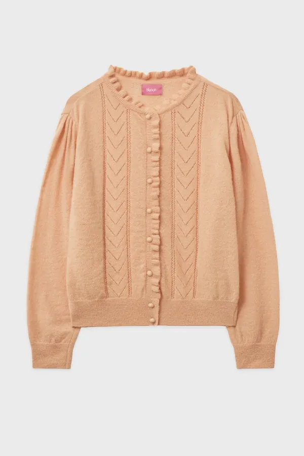 SN Ruffle Punching Cardigan (Apricot)