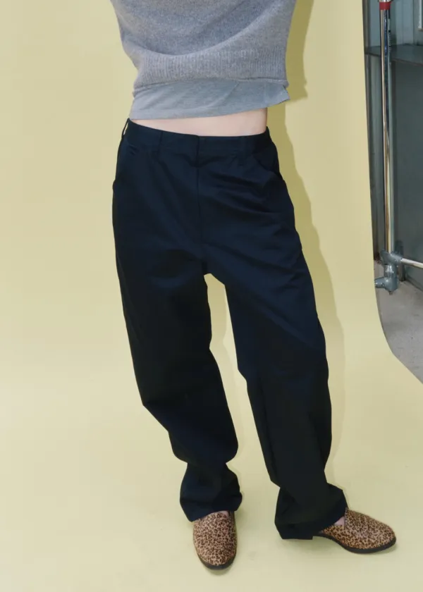 SNAP TAB PANTS [NAVY] - 주식회사 휘하우스