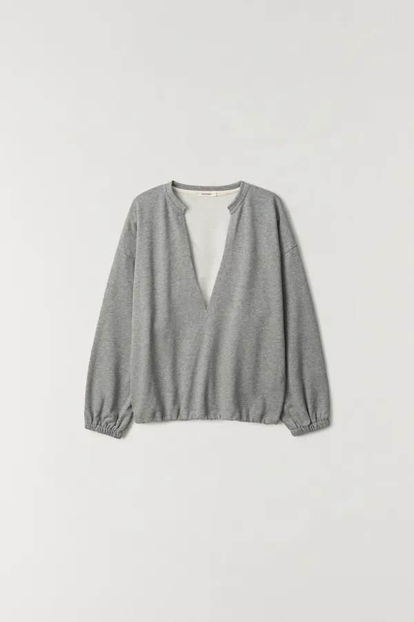 딥-넥 스웻 셔츠 COOL GREY