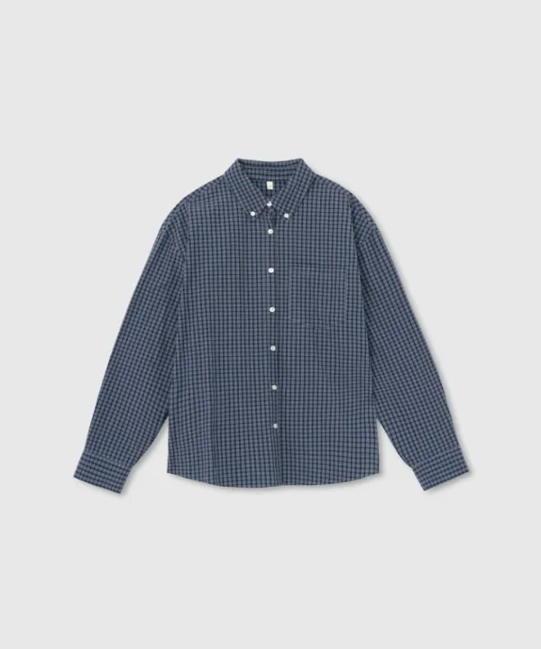 90\'s check shirt (Blue)