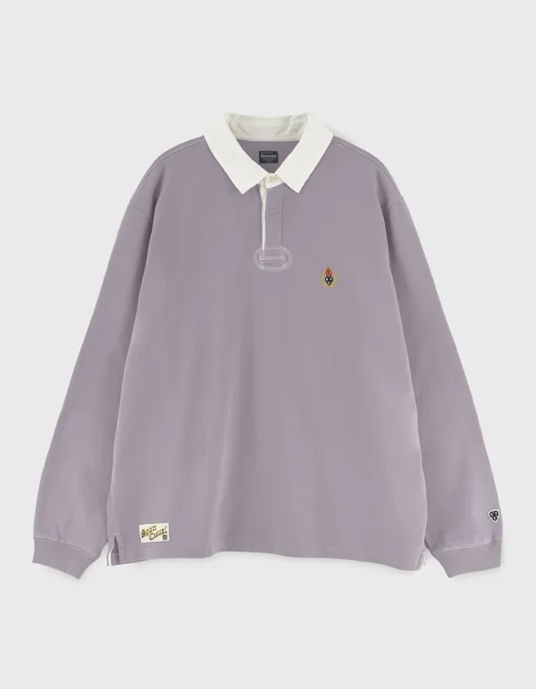 CREST WASHED 7.5S RUGBY SHIRT / Lavender