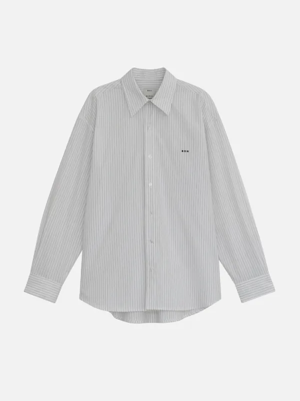 Classic tomboy shirt Dark green stripe