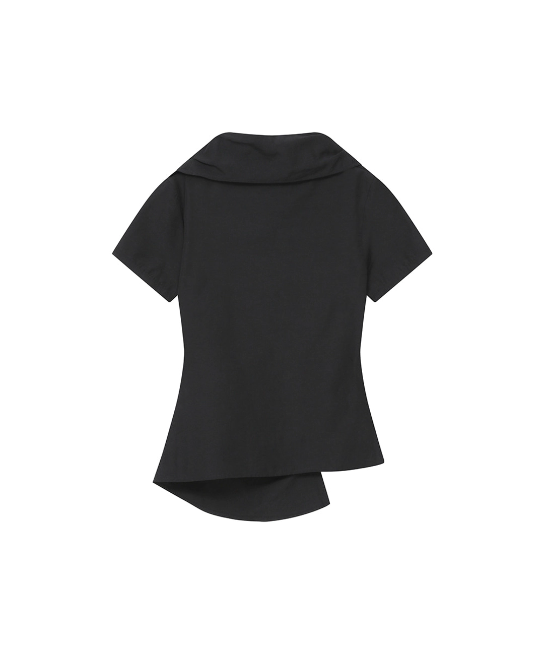 미세키서울 [레이 PICK] High neck shirring button shirt BLACK 상품 이미지 2