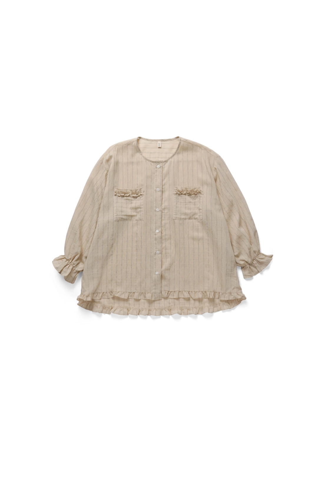 위드아웃썸머 Light stripe shirt_beige 상품 이미지 3