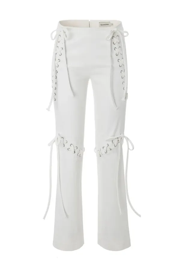 Lace up pants