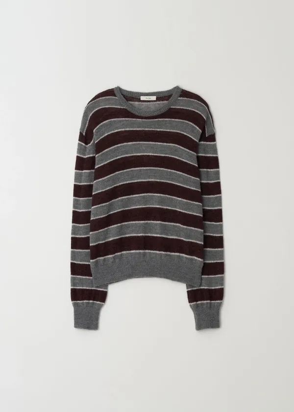 Stripe Round Knit(Grey)