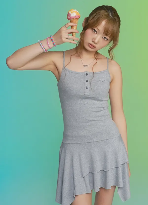 MARE FRILL DRESS / GRAY