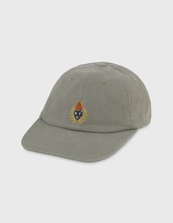 CREST WASHED 6 PANEL CAP / Grey