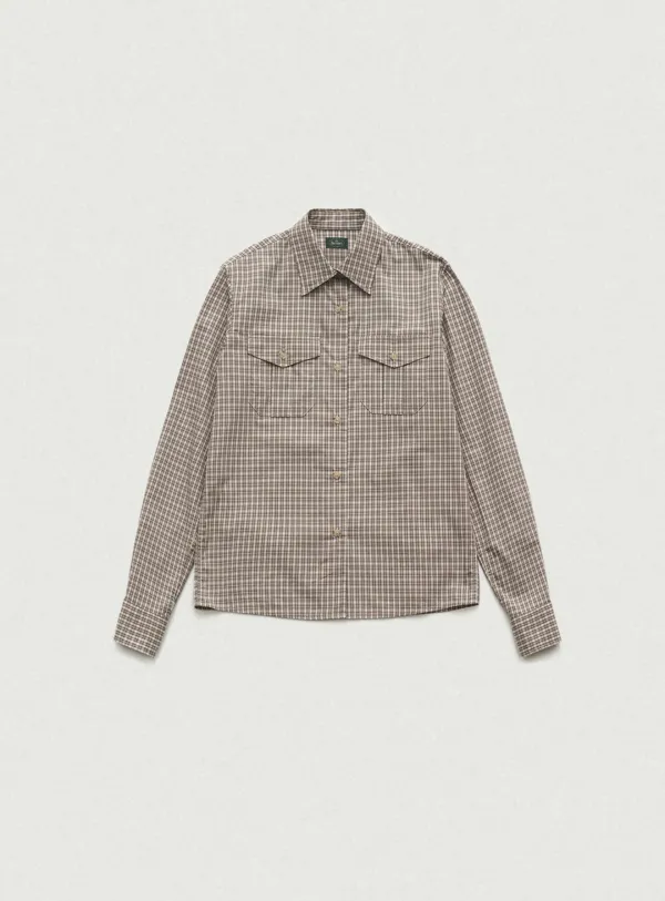 Townie Check Pocket Shirt_Beige