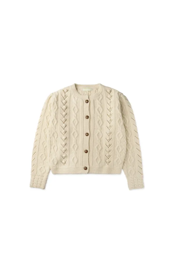 Grandma pom cardigan_cream