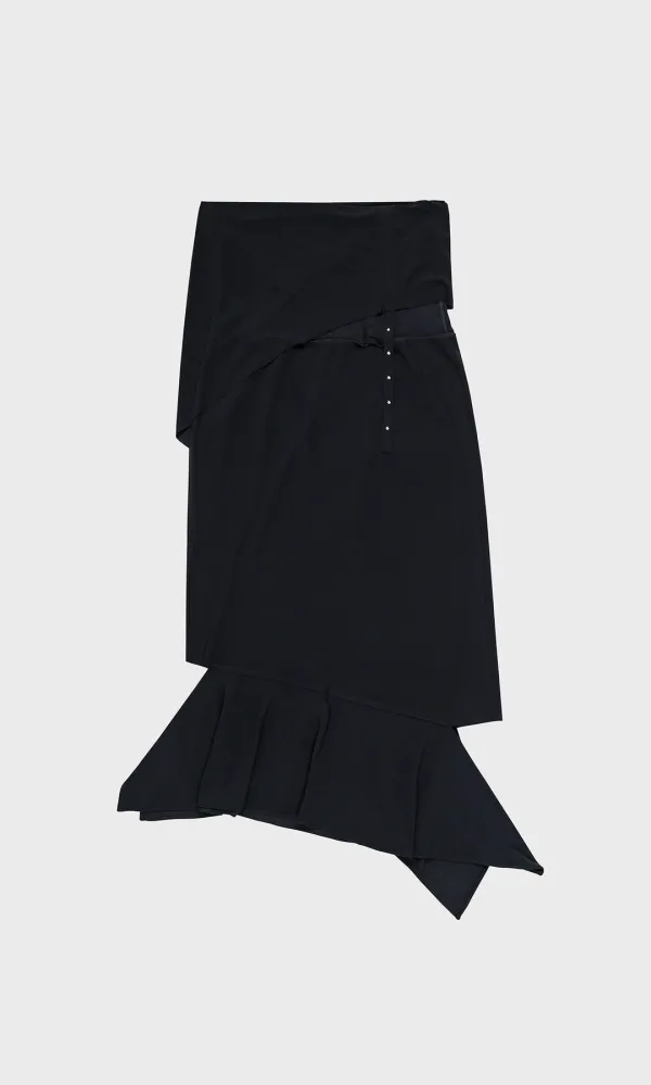 Shirley Unfold Layered Skirt_Black