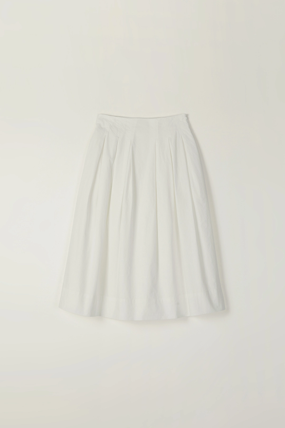 세이지먼트 PICOT PINTUCK FLARE SKIRT_IVORY 상품 이미지 1