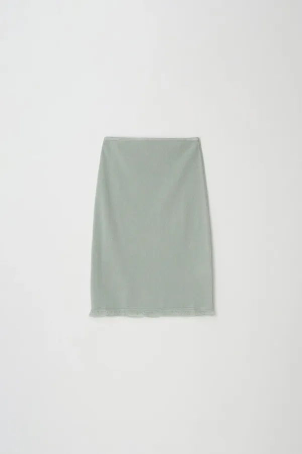 Cashmere Frill Skirt (mint)