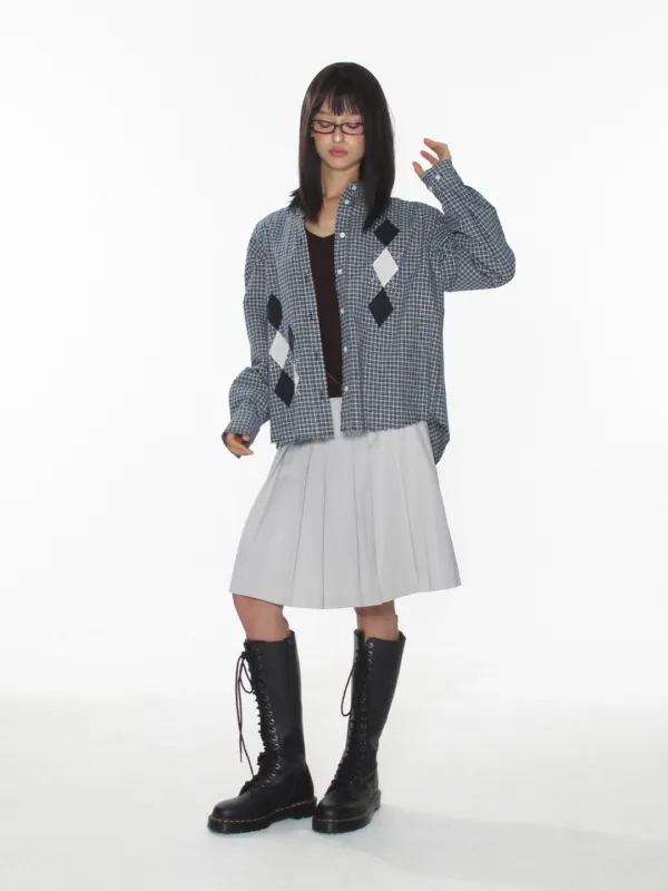 ARGYLE CHECK SHIRTS_NAVY